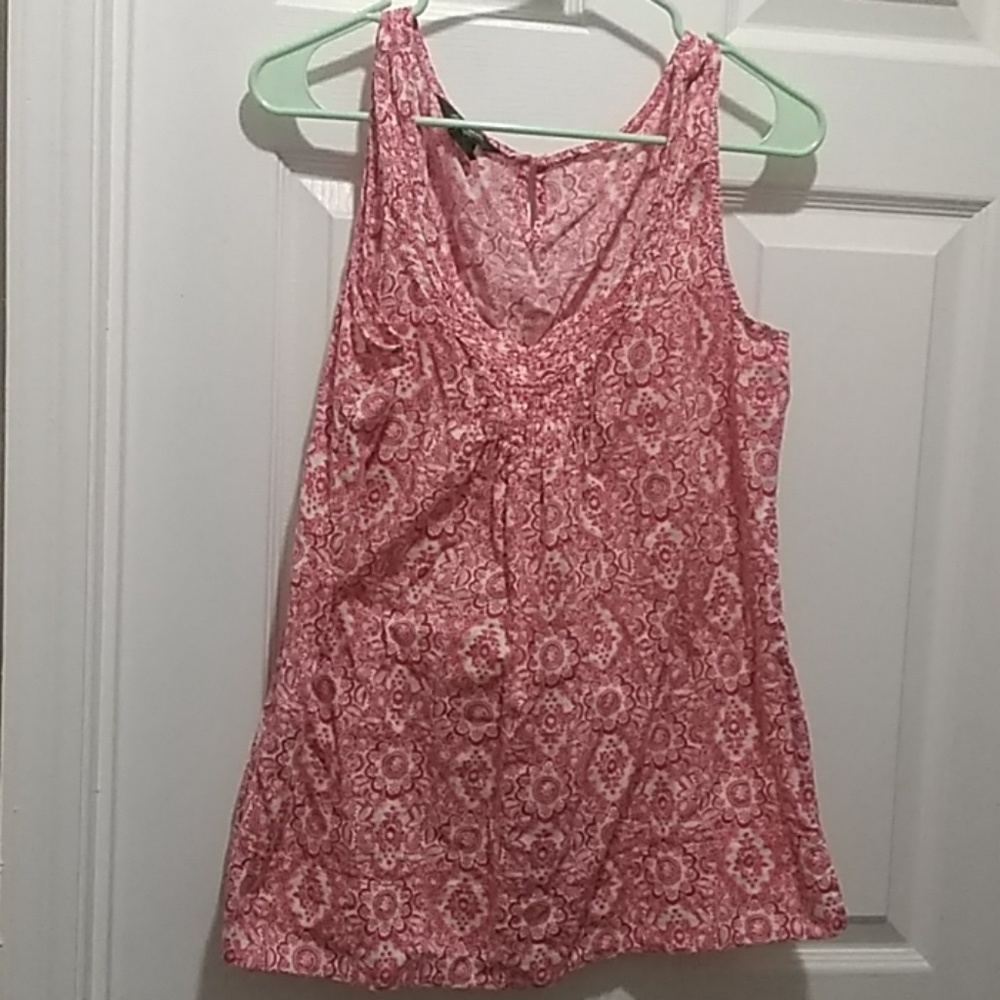 Eddie Bauer sleeveless red tank size L.